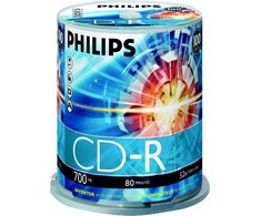 1x100 Philips CD-R 80Min 700MB 52x SP