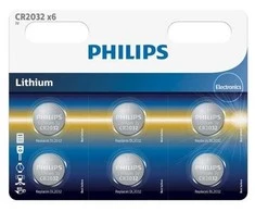Philips CR2032P601B, CR2032, Ličio, 6 vnt., Sidabras