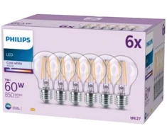 Philips LED Classic Normalampe m. 60 W, E27 Sockel, Neutralweiß (4000K) 6er Pack