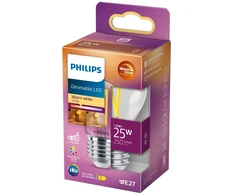 Philips Skaidri žvakė su kaitrinėmis siūlėmis 25 W P45 E27, 2,5 W, 25 W, E27, 340 lm, 15 000 h, šiltai švytinti
