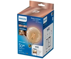Philips Filamento formos lemputė gintarinė 7 W (atit. 50 W) G125 E27, Wi-Fi/Bluetooth, Wi-Fi 4 (802.11n), 802.11b, 802.11g, LED, E27, G125, 2000 K