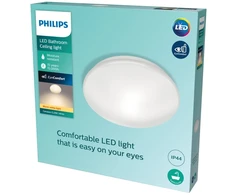Plafoniera LED Philips Canopus CL259, 20W, 2000 lm, lumina calda(2700K) ,IP44, 39cm, Metal/Plastic, Alb