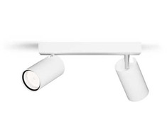 Taškinis LED šviestuvas PHILIPS IDRIS, IP44, 2xGU10, max 2x5W, baltos sp., 8,3x24x12cm