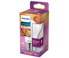 Philips Matinė kaitrinė lemputė 100 W A60 E27, 10,5 W, 100 W, E27, 1521 lm, 15 000 val., Šiltai švytinti