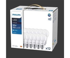 Signify „Philips“ LED standartinės 8 W (60 W) A60 E27 830 matinės lemputės, 12 vnt. pakuotėje