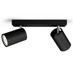 Sieninis šviestuvas Lampa sufitowa Signify Philips Kosipo Spot 2flg. exkl LM 2x5,5W Juodas