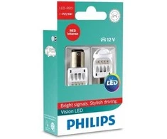 Philips P21/5w Vision LED Stop raudona 12v 2 vnt.