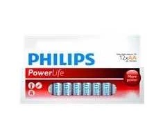 Philips „Power Life“ AA baterijos – 12 vnt. pakuotė