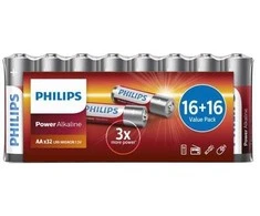 Philips Šarminė baterija LR6P32FV/10, Vienkartinės baterijos, AA, Šarminė, 1,5 V, 32 vnt., 5 metai