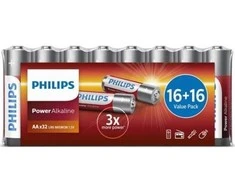 Philips Šarminė baterija LR6P32FV/10, Vienkartinės baterijos, AA, Šarminė, 1,5 V, 32 vnt., 5 metai