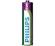 „Philips“ įkraunama baterija R03B4A95/10 - Įkraunama baterija - Nikelio-metalo hidrido (NiMH) - 1,2 V - 950 mAh - Įvairių spalvų - AAA