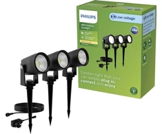 Philips Reuel antžeminiai šviestuvai 2700K 929004659301 ES, žema įtampa, juoda