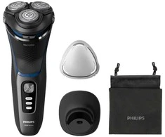 Barzdaskutė PHILIPS SHAVER 3000 SERIES RECHARGEABLE SHAVER 5D WETDRY DOCK BAG CAP