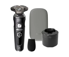 Barzdaskutė Philips Shaver S9000 Prestige SP9840/32 Drėgno ir sauso skutimo elektrinis skustuvas su „SkinIQ“, Rotacinis skustuvas, Pilka, SH91, 2 metai, Baterija, Ličio jonų (Li-Ion)