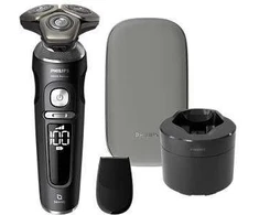 Barzdaskutė Philips Shaver S9000 Prestige SP9840/32 Drėgno ir sauso skutimo elektrinis skustuvas su „SkinIQ“, Rotacinis skustuvas, Pilka, SH91, 2 metai, Baterija, Ličio jonų (Li-Ion)