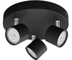 Sieninis šviestuvas Philips Lubų/sienos prožektorius 13.5W, įleidžiamas apšvietimo prožektorius, Neikeičiama lemputė (-ės), LED, 2700 K, 1500 lm, Juoda