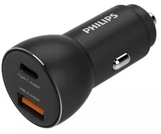 Philips USB greito įkrovimo įkroviklis cigarečių degikliui USB-A+C 36W