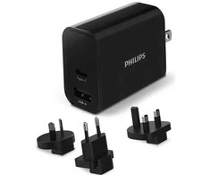 Philips USB kelioninis įkroviklis greitam įkrovimui 30 W USB-A+C