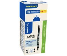 Pilot Pen Nuolatinis žymeklis, Pilot Twin Marker, 0,4/0,8 mm, įvairių spalvų