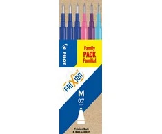 Pilot Pen Papildymas Pilot FriXion Ball Medium 0,7 mm mėlyna, rožinė, violetinė - (6 vnt.)