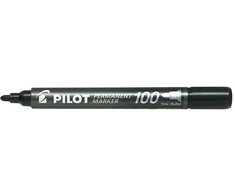 Pilot Pen Pilot Nuolatinis žymeklis 100, juodas, 1 mm, 4,5 mm