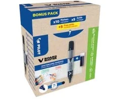 Pilot Pen Pilot Whiteboardmarker Pilot V-Board Master mėlynas 10 vnt. + 10 papildymų