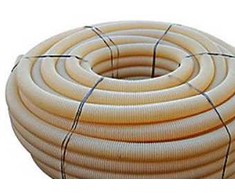 Drenažo vamzdis 160/145 mm, 50 m ritinėlis, 1,3x5 mm plyšiai, baltas Pipelife PVC