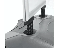 Plakatas Gadeskilt, Twinco Twin Light, 640x1040x190mm aliuminis/pilka