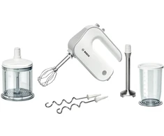 Plakiklis Bosch MFQ4080, Hand mixer, Sidabrinis, Baltas, 1.4 m, Mygtukai, 500 W, 220 - 240 V