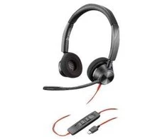 Plantronics POLY Blackwire 3320, Laidinis, Biuras / Skambučių centras, 20 - 20000 Hz, 130 g, Ausinės su mikrofonu, Juoda
