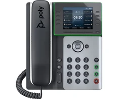 Plantronics Poly Edge E300 Ip Phone Juodas, Sidabrinis 8 Lines Lcd