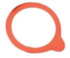 Plast Team Tarpinė Weck Ø6.7cm 10 vnt./pak. raudona - (10 vnt.)