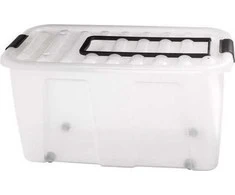 Konteineris su ratukais ir rankena Plast Team HomeBox 86L