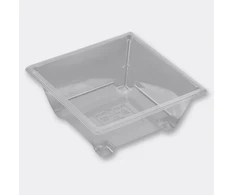 Plastikinis indas, Plus Pack Gourmet Express Stačiakampis 585 ml, 141x141x55mm PET, permatomas, kartonas po 400