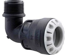 PLASTLINE įspaudžiama alkūnė NP 25 x 3/4"