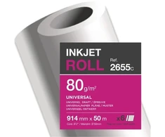 Ploterio popierius Clairefontaine Universal 80 g, 914 mm x 50 m, 6 ritinėlių dėžutė