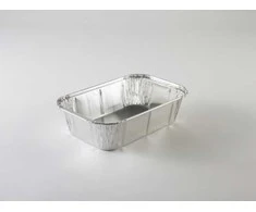 Foliebakke, Plus Pack, Rektangulær kapacitet 1650ml,254x160x60mm aliuminio, aliuminio, pakke a 100 s