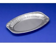 Plus Pack Ovalios vidutinio dydžio 43x29x2,5cm lygios maitinimo lėkštės, 10 vnt./pakuotėje - (10 vnt.)