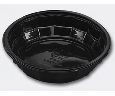 Plus Pack Vienkartinė lėkštė Diamond 714 ml Ø18,8x4,8 cm RPET juoda, 6 pakuotės x 50 vnt./dėžėje