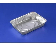 Foliebakke, Plus Pack, 1-Compartments Rektangulær kapacitet 584ml,186x135x30mm aliuminio, aliuminio,