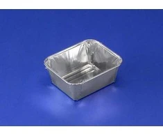 Foliebakke, Plus Pack, 1-Compartments Rektangulær kapacitet 340ml,118x98x43mm aliuminio, aliuminio,