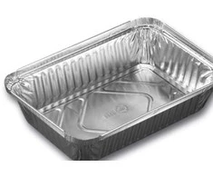 Foliebakke, Plus Pack, 1-Compartments Rektangulær kapacitet 890ml,207x141x41mm aliuminio, aliuminio,