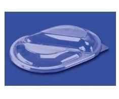 Plus Pack OPS dangtelis, skaidrus, 2 skyrių ovaliam padėklui, 238 x 176 mm, 6 vnt. pakuotėje po 40 vnt./dėžutėje