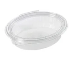 Plus Pack Plastikiniai padėklai su atlenkiamu dangteliu 50 vnt. R-PET ovalo formos 370 ml 166x131x45 mm 97010 - (50 vnt.)