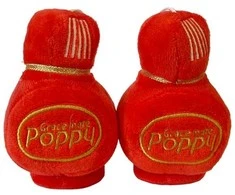Grace Mate Poppy Aguonos pliušinis žaisliukas, raudonas, 8x7 cm. 2 vnt.