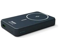 PORT CONNECT | Išorinė USB-C baterija PD, belaidis Qi2 | 10000 mAh | Mėlyna