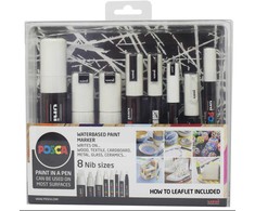 Posca - 8 Nib Size Baltas Set (401618)