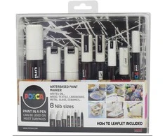 Posca - 8 Nib Size Baltas Set (401618)