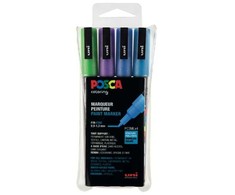 Posca žymeklių rinkinys PC-3M 4 vnt. blizgučių spalvų, šaunios