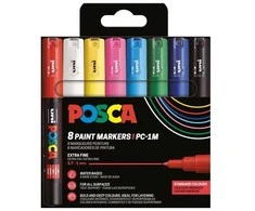 Posca - Extra Fine Tip Pen, 8 pc (401651)